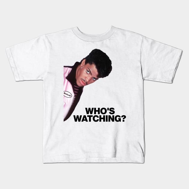 Who's Watching? Rockwell is Watching Kids T-Shirt by darklordpug